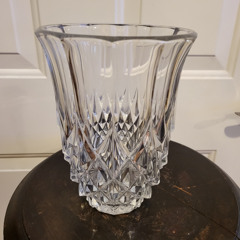 Vintage Val St Lambert Crystal Vase Signed 7" - Picture 3 of 13